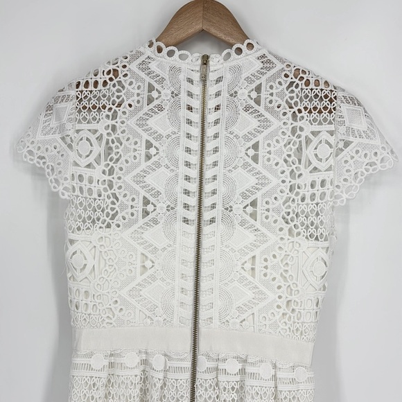 Ted Baker London Emelia Lace Eyelet Tulip Dress Women’s Size 2 in White - EUC! - Picture 10 of 16